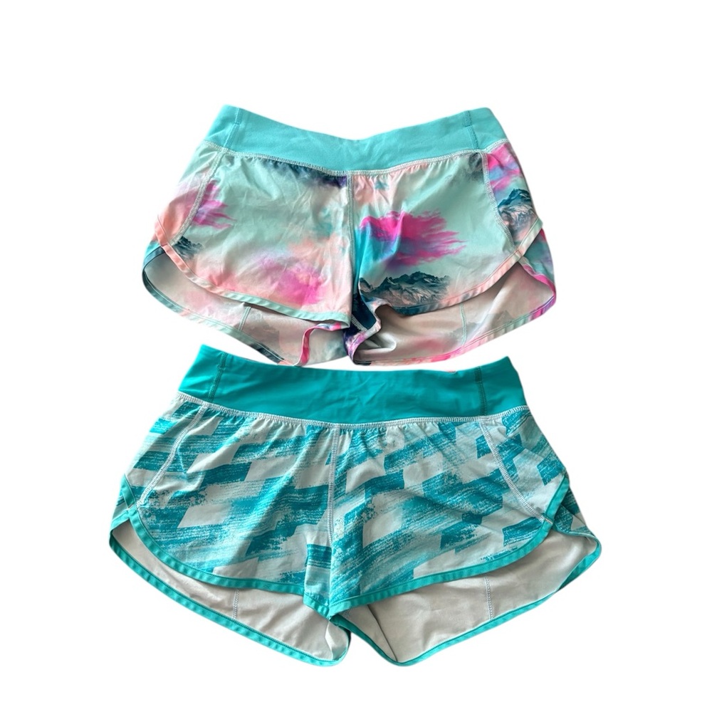 Ivivva Turquoise and Pink Athletic Shorts 14 kids